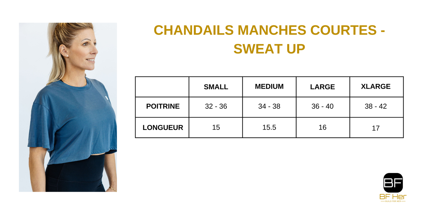 Chandail manches courtes SWEAT UP - Bleu Tempête
