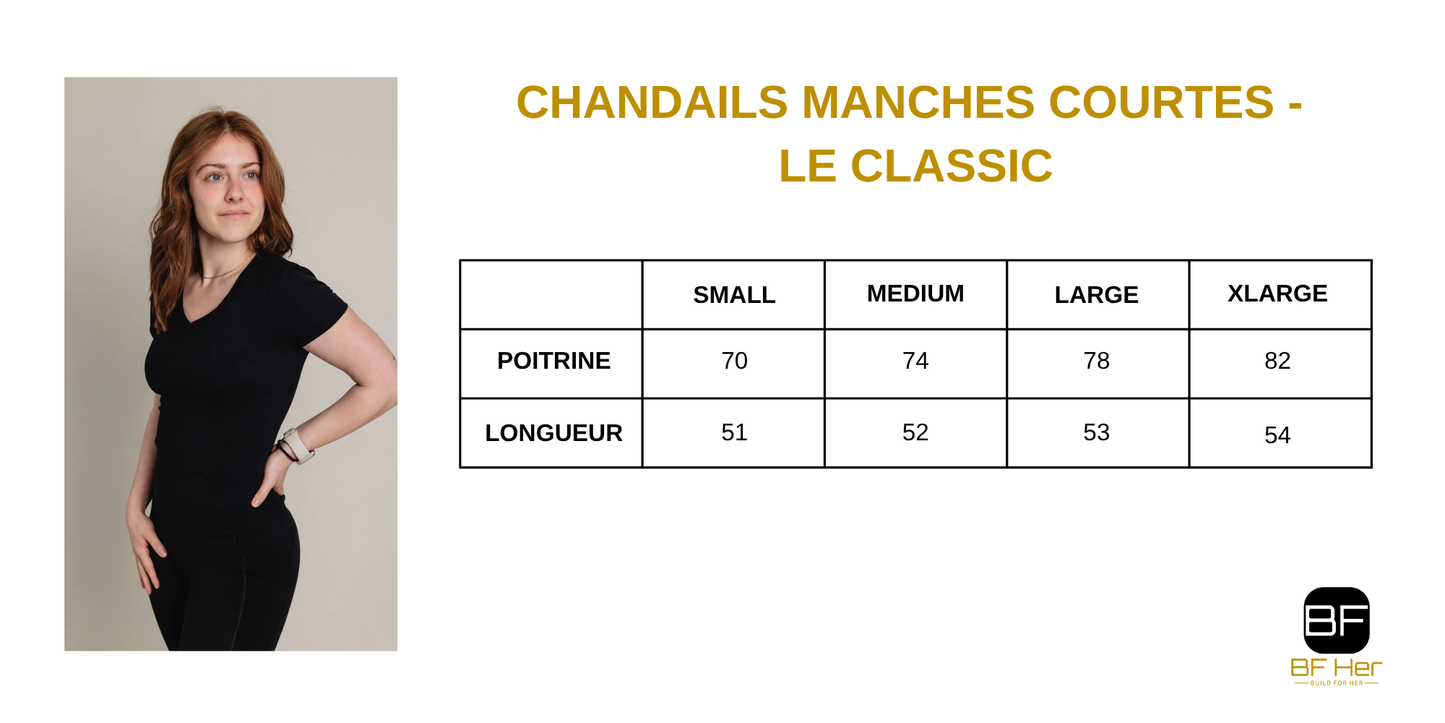 Chandail à manches courtes LE CLASSIC - Noir