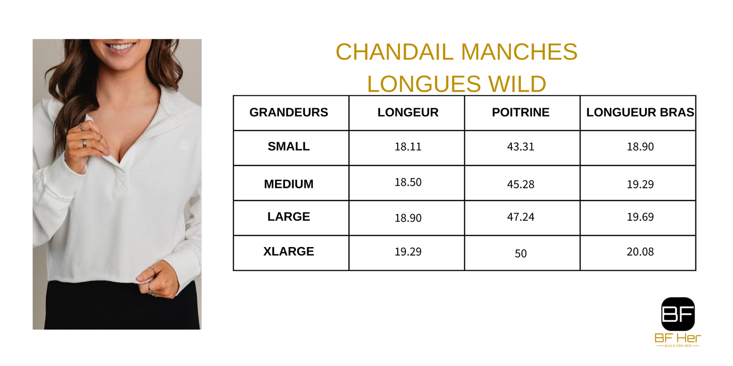Chandail manches longues WILD - Blanc