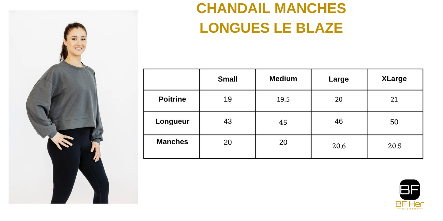 Chandail manches longues BLAZE - Charcoal