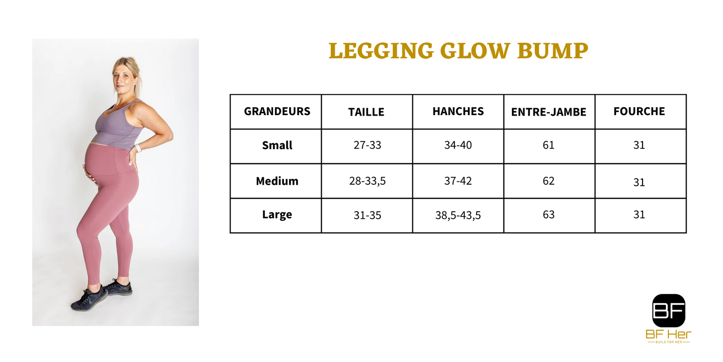 Legging maternité GLOW BUMP - Rose
