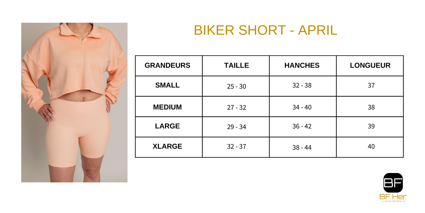 BikerShort APRIL - Peach