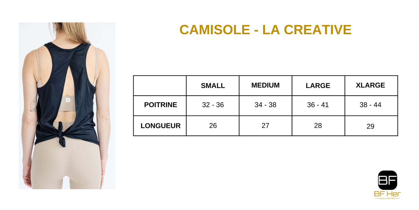 Camisole LA CRÉATIVE - Noir