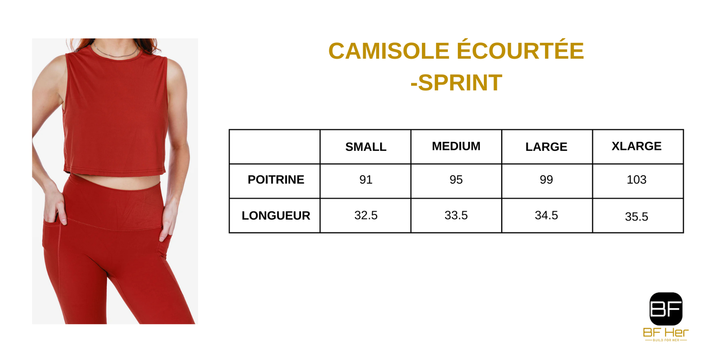 Camisole écourtée SPRINT - Dark Cuivre