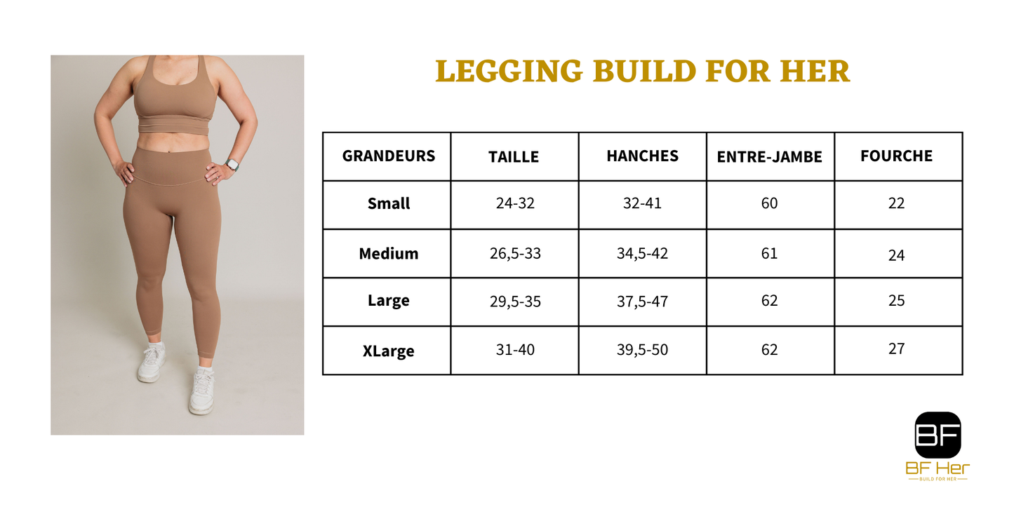 Legging BUILD FOR HER - Café
