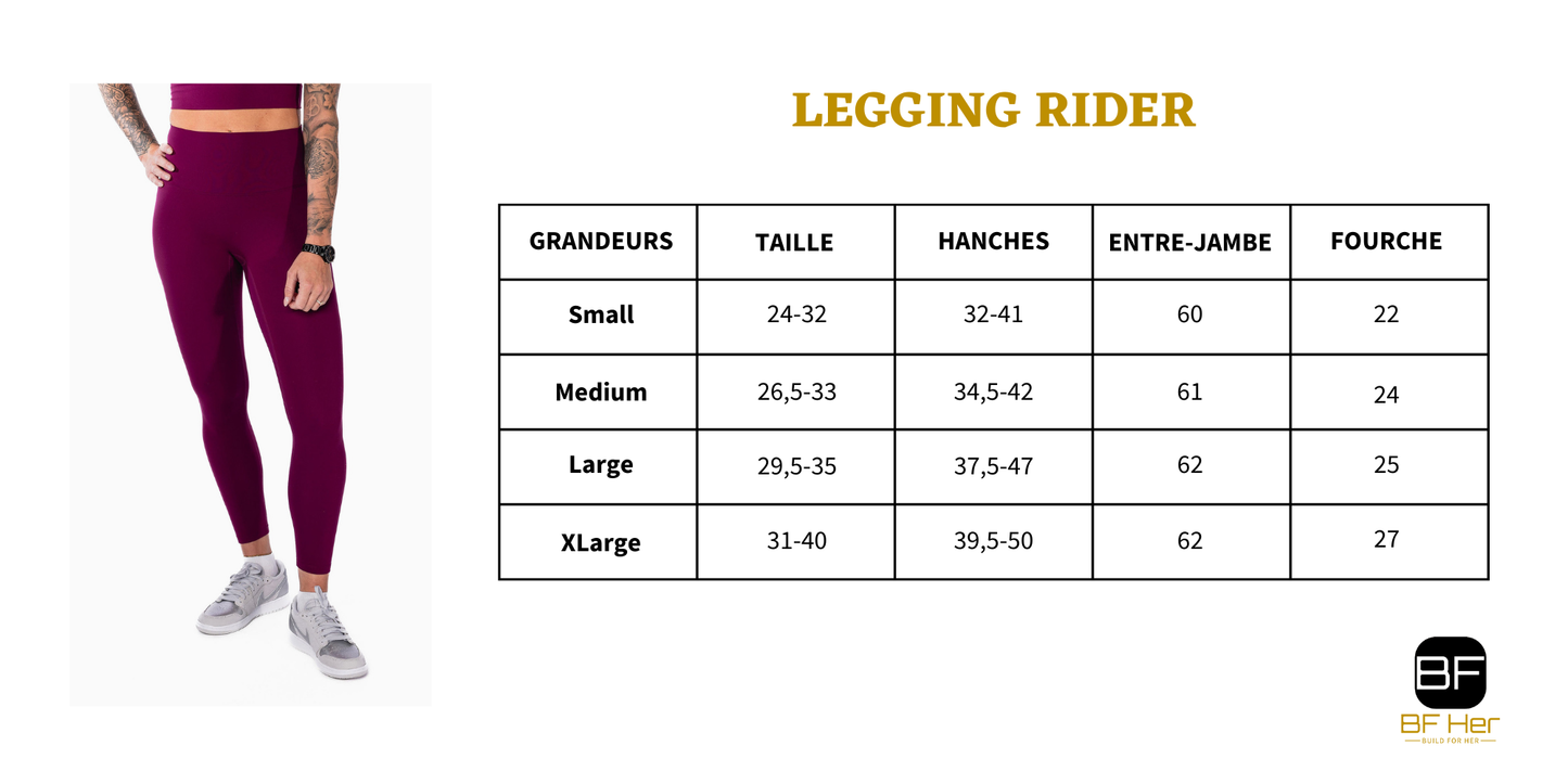 Legging RIDER - Aubergine