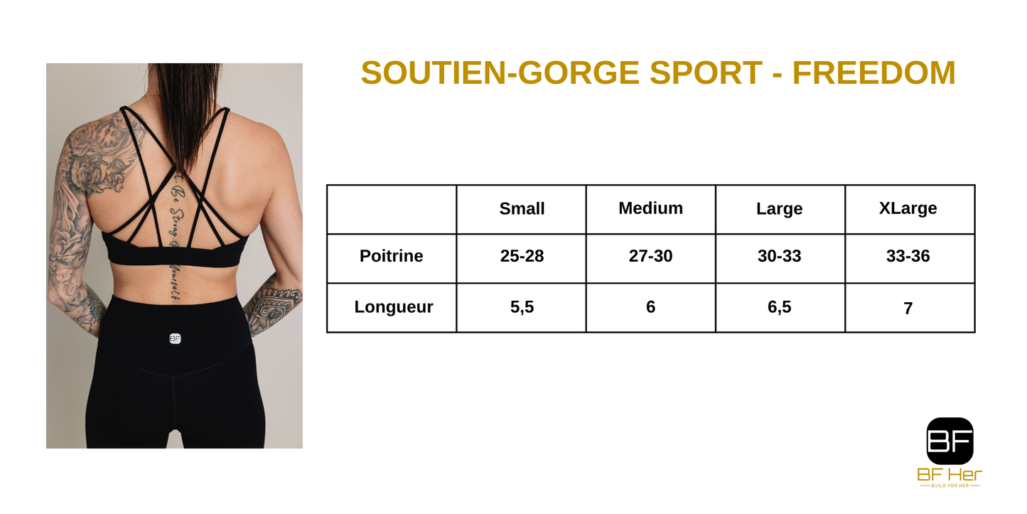 Soutien-Gorge Sport FREEDOM - Noir