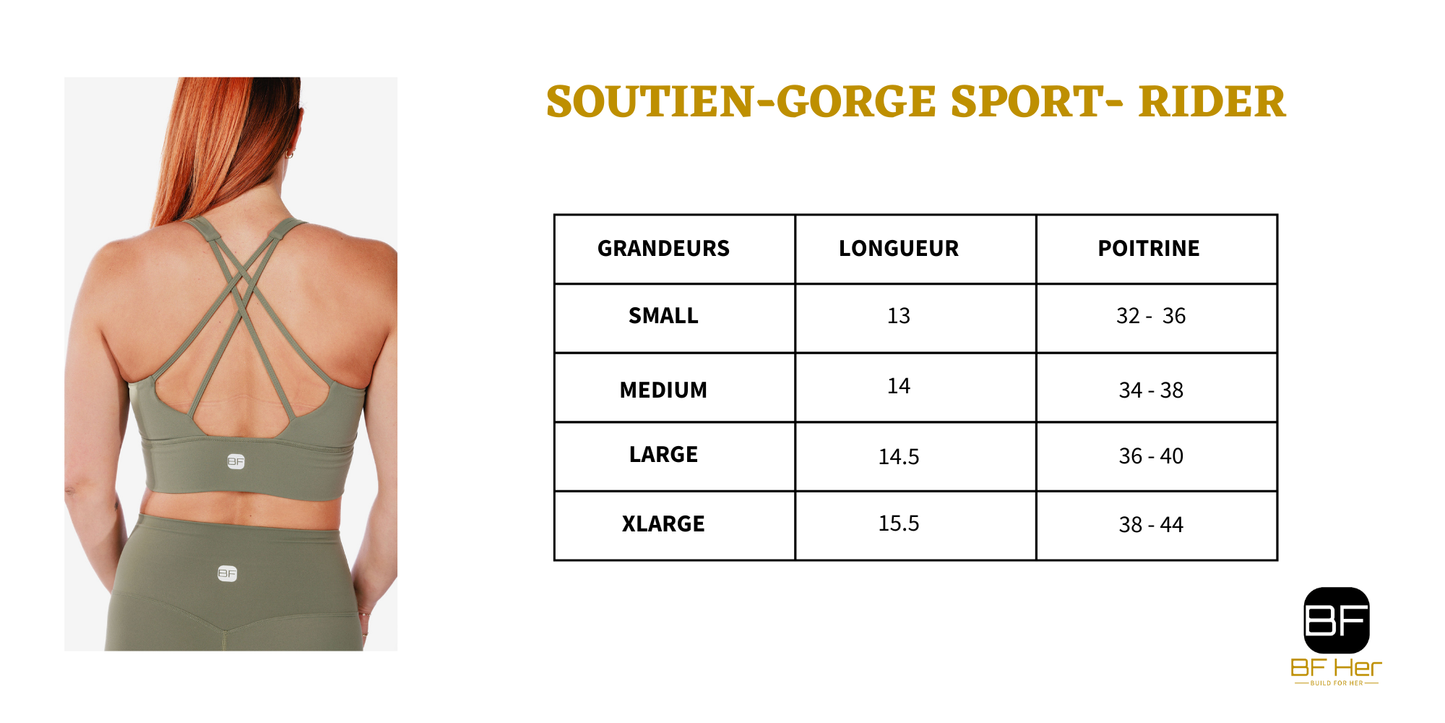 Soutien-Gorge Sport RIDER - Sauge