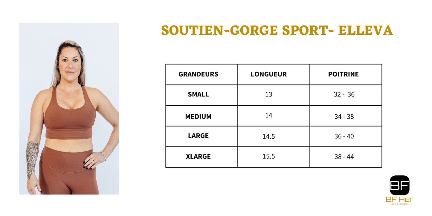Soutien-Gorge Sport LA ELLEVA - Cuivre