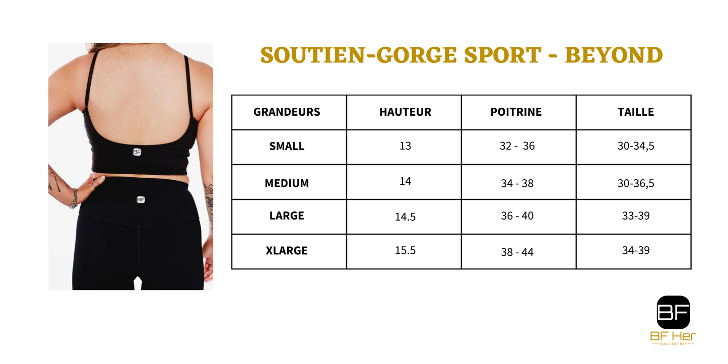 Camisole crop BEYOND - Noir