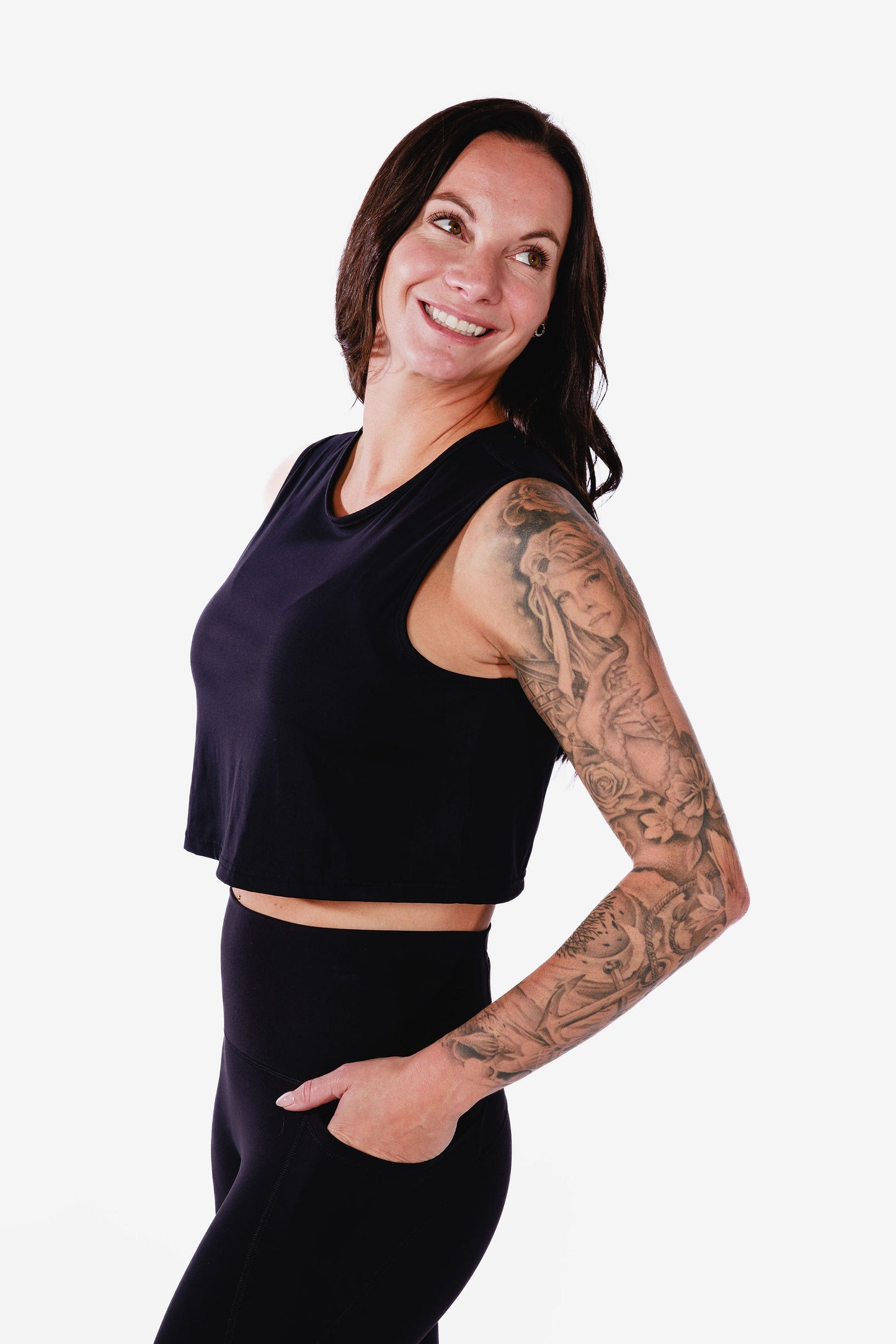 Camisole écourtée SPRINT - Noir