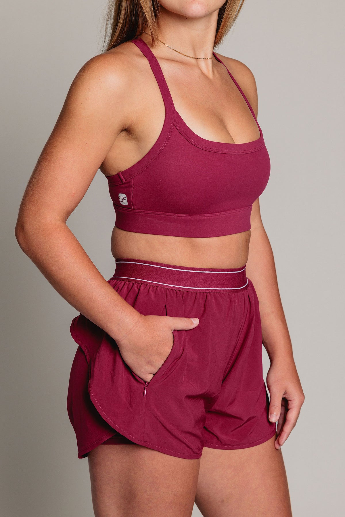Soutien-Gorge Sport HYBRID - Cranberry