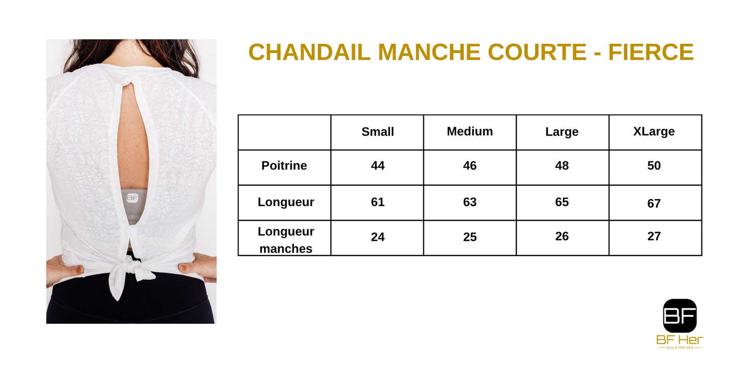 Chandail manches courtes FIERCE - Blanc