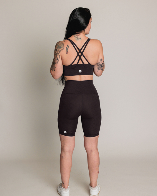 BikerShort Long [poche] LE RUNNER - Noir