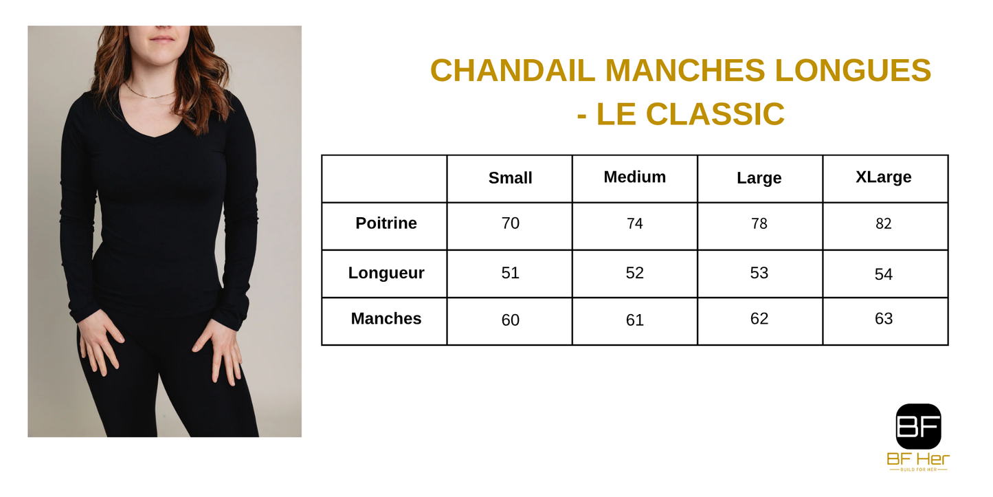 Chandail à manches longues LE CLASSIC - Noir