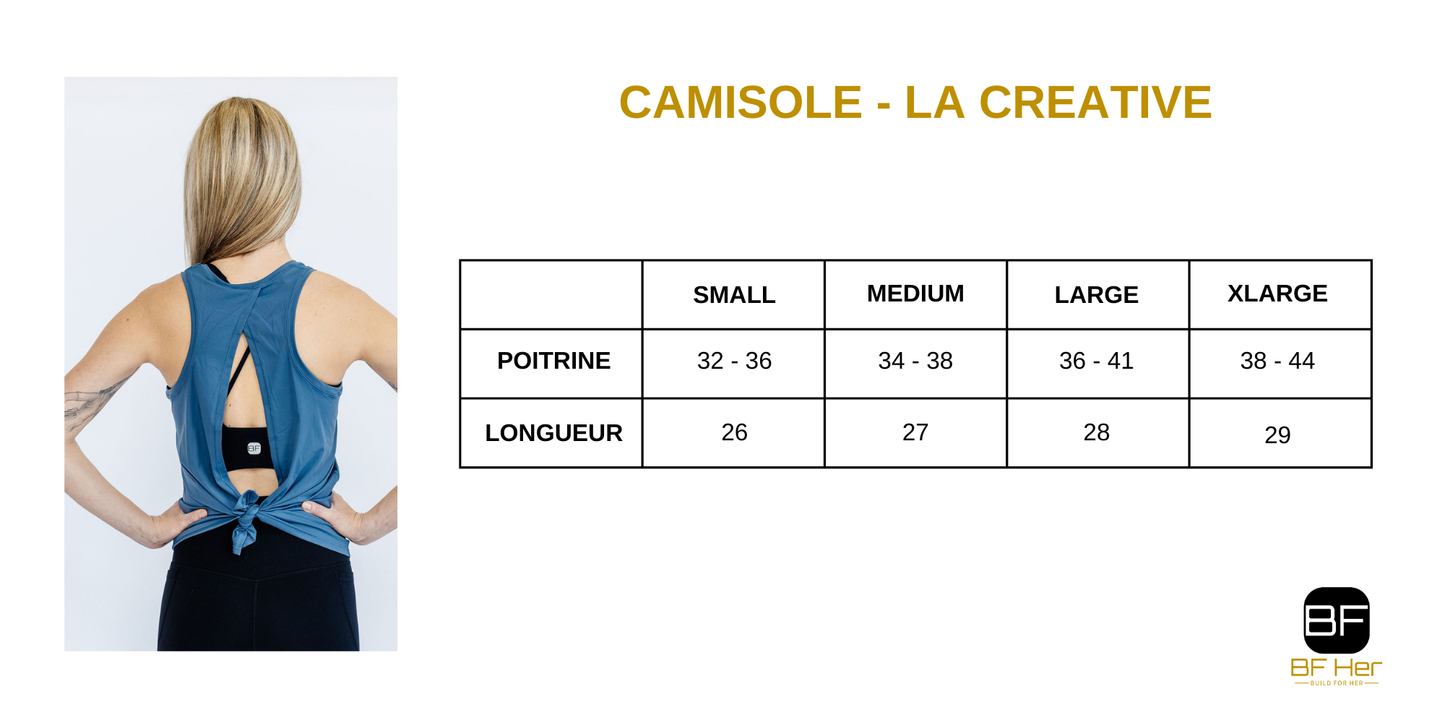 Camisole LA CRÉATIVE - Bleu Tempête