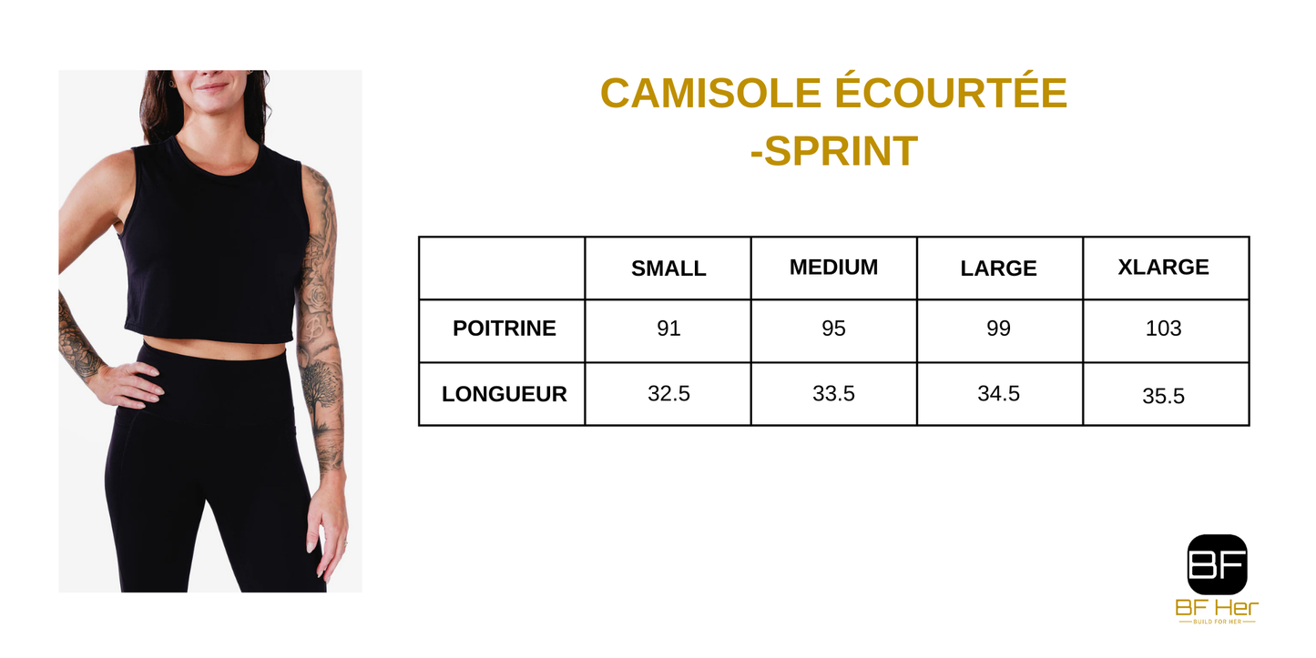 Camisole écourtée SPRINT - Noir