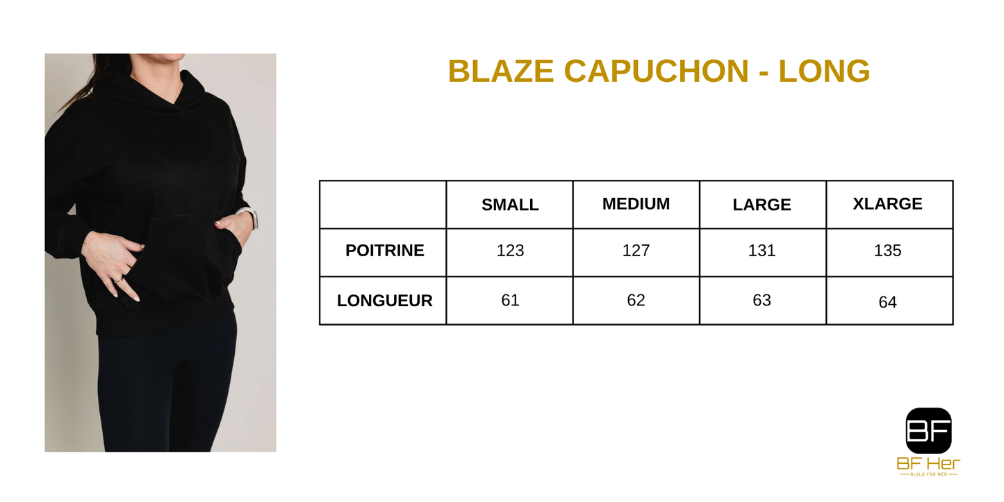 BLAZE CAPUCHON LONG - Noir