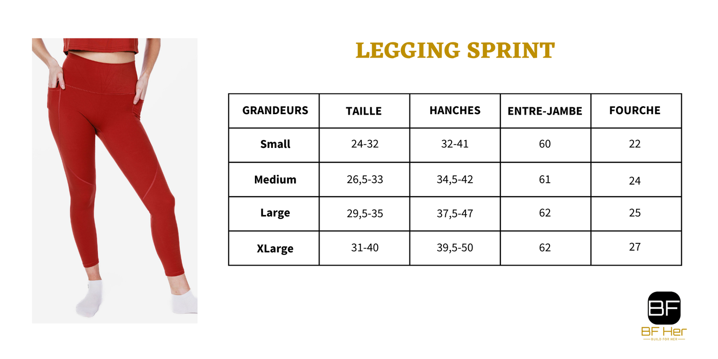 Legging SPRINT - Dark Cuivre