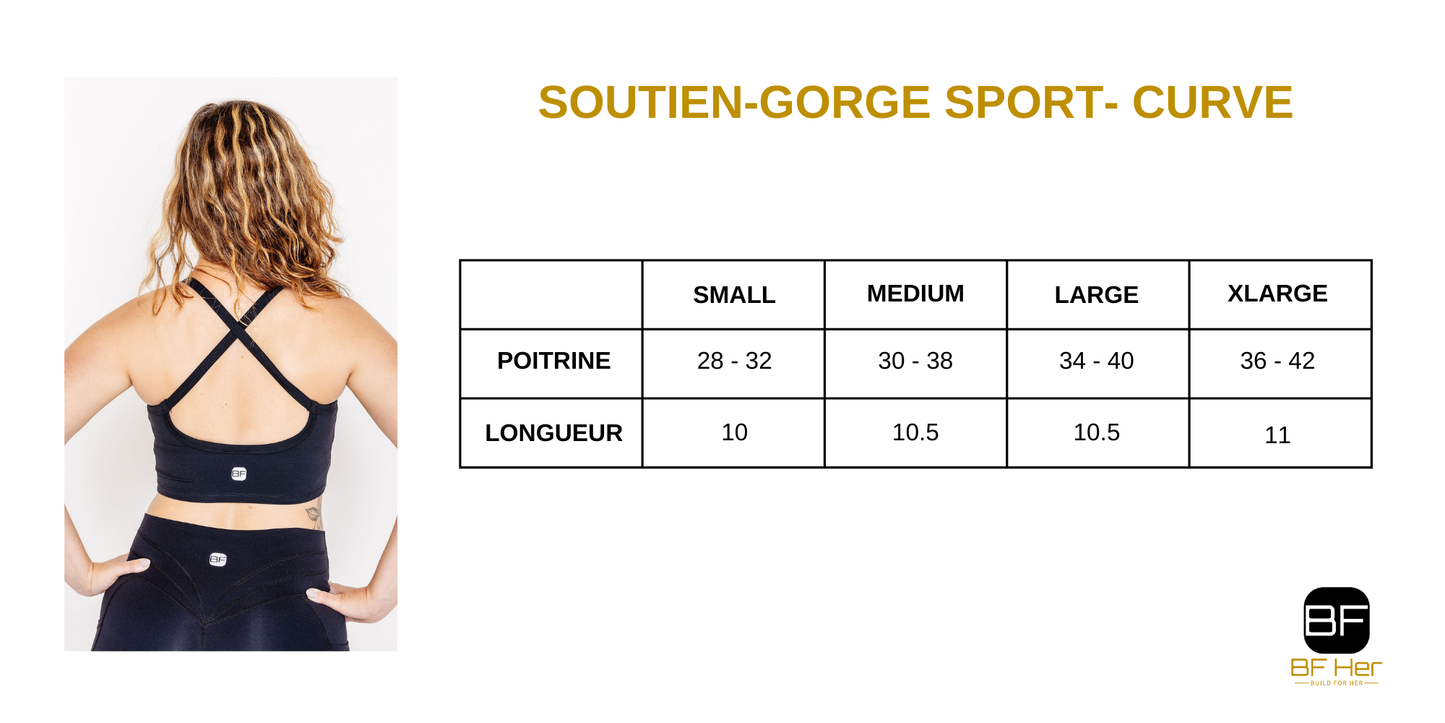 Soutien-Gorge Sport LA CURVE -  Noir