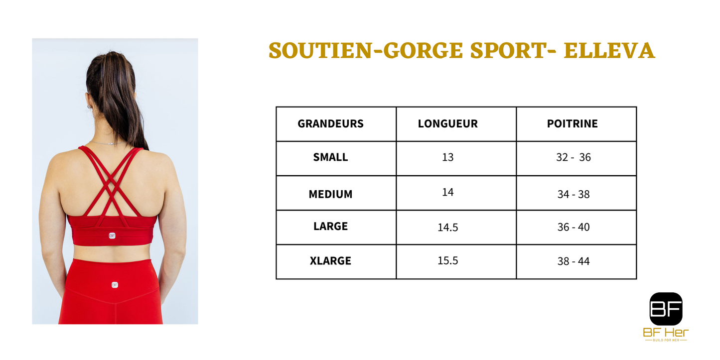 Soutien-Gorge sport LA ELLEVA - Rouge