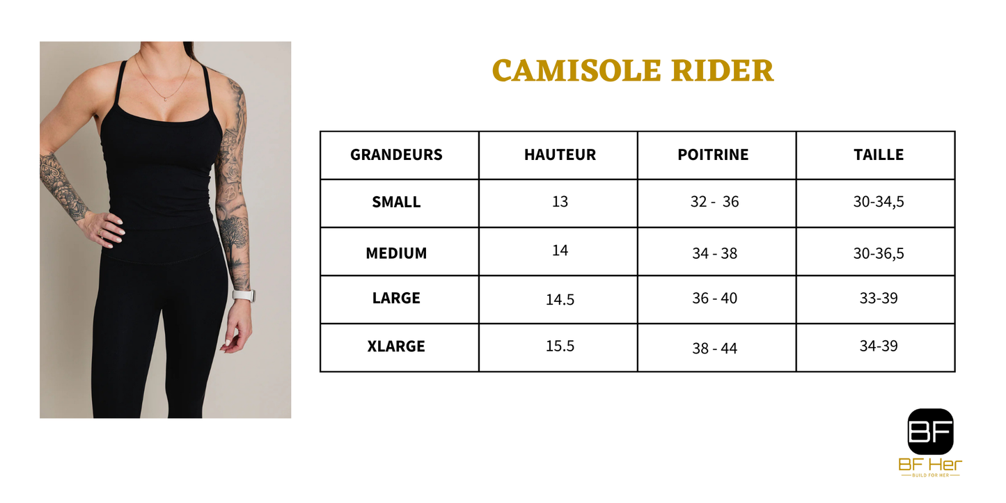 Camisole avec soutien intégré RIDER - Noir