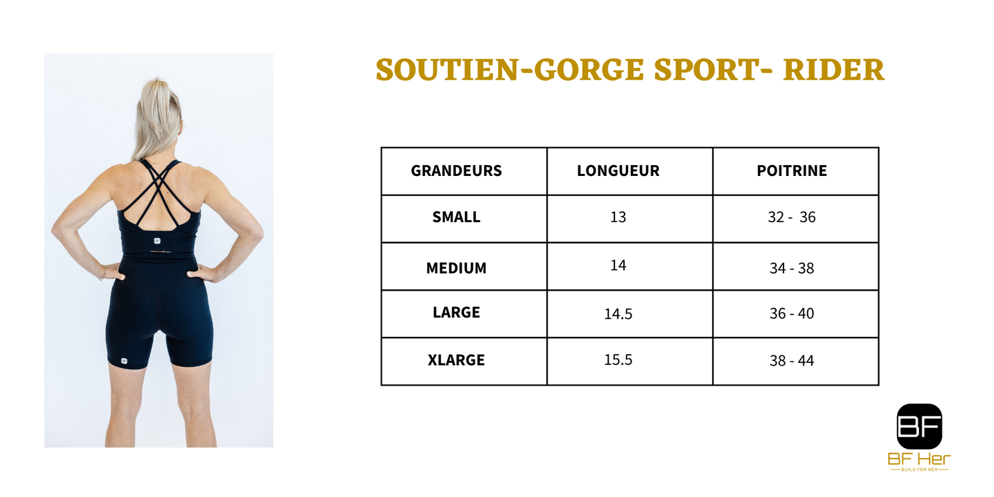 Soutien-Gorge Sport RIDER - Noir