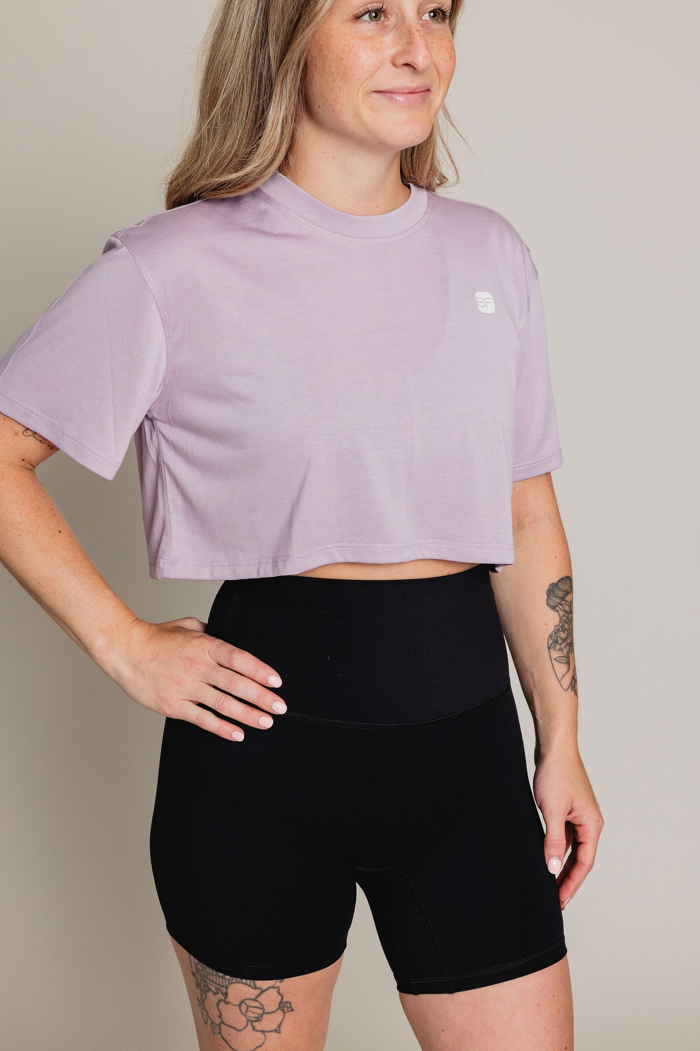Chandail manches courtes SWEAT UP - Lilas