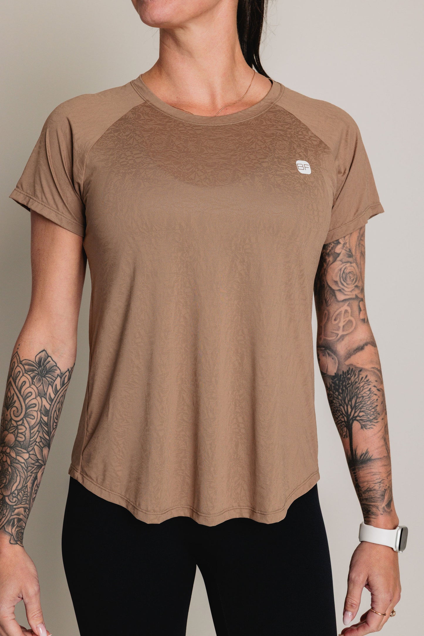 Chandail manches courtes FIERCE - Café