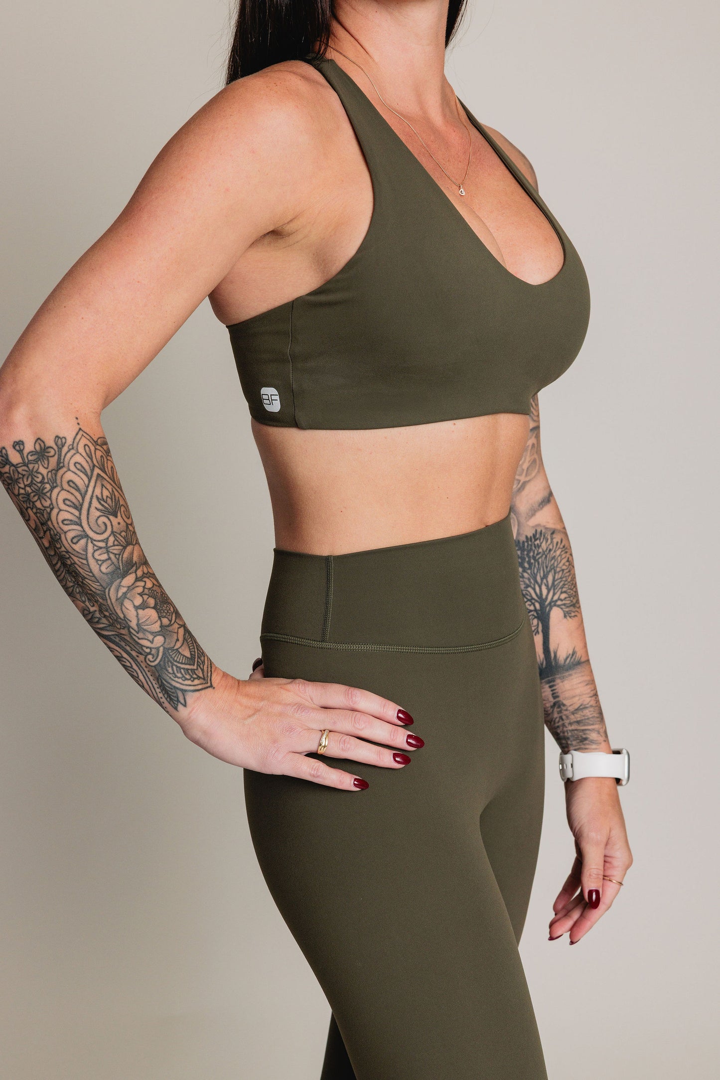 Soutien Gorge de Sport EQUILIBRE - Vert Olive