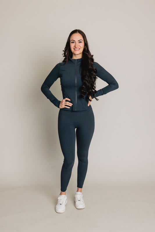 Veste d'entraînement EQUILIBRE - Bleu Charbon