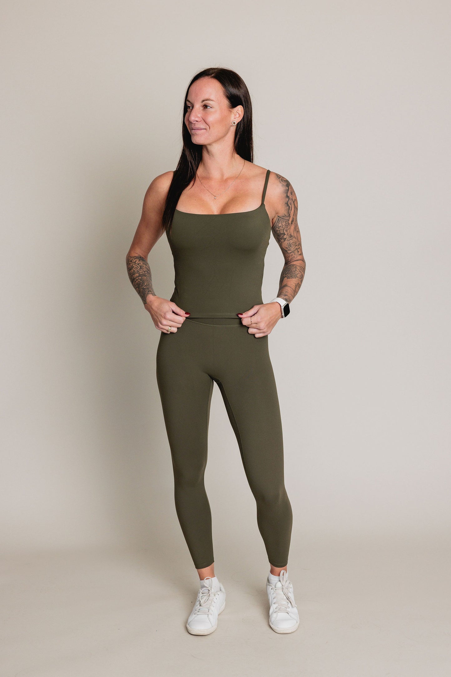 Camisole avec soutien intégré EQUILIBRE - Vert Olive
