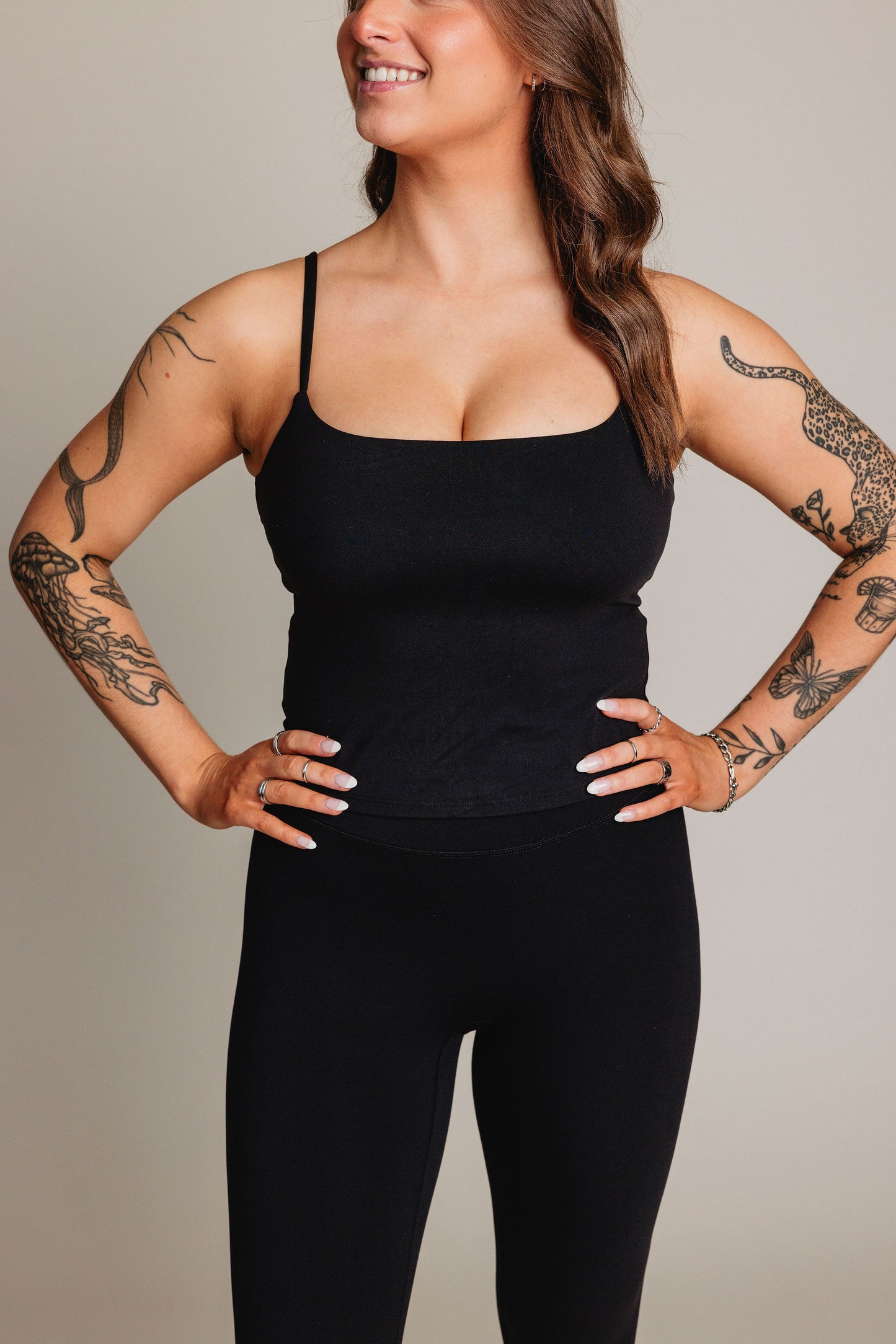 Camisole avec soutien intégré EQUILIBRE - Noir
