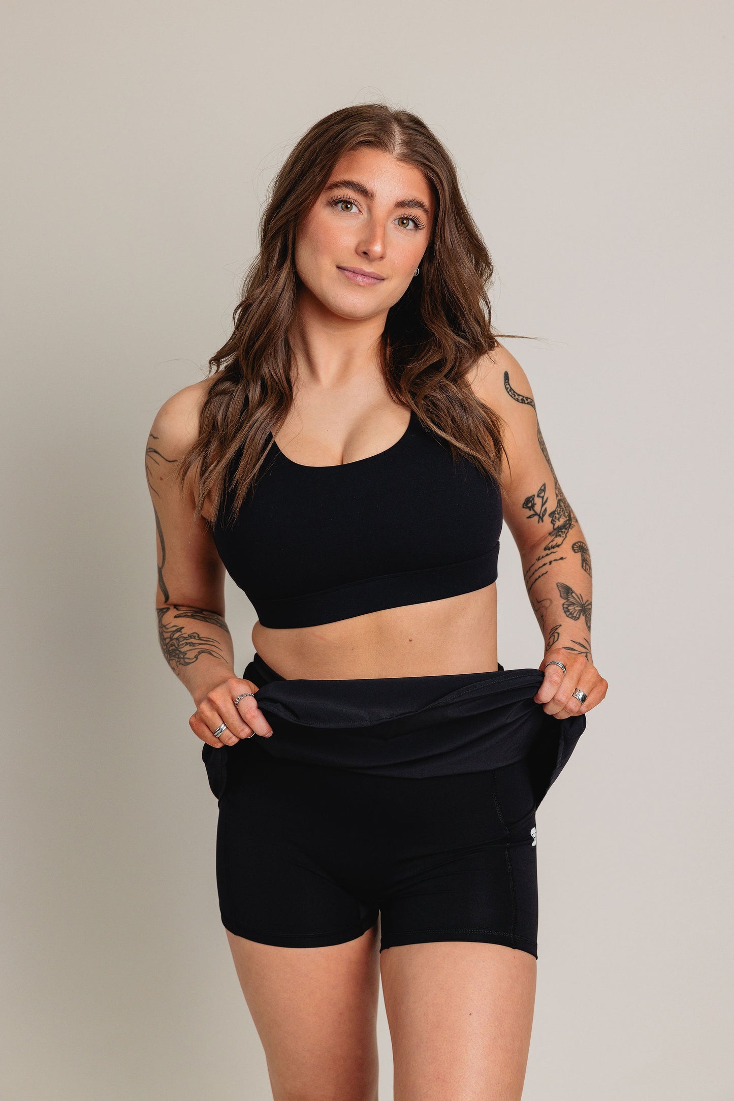 Jupe short [poche] APRIL - Noir