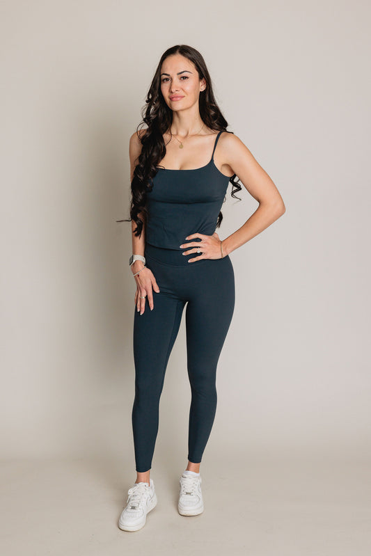 Camisole avec soutien intégré EQUILIBRE - Bleu Charbon