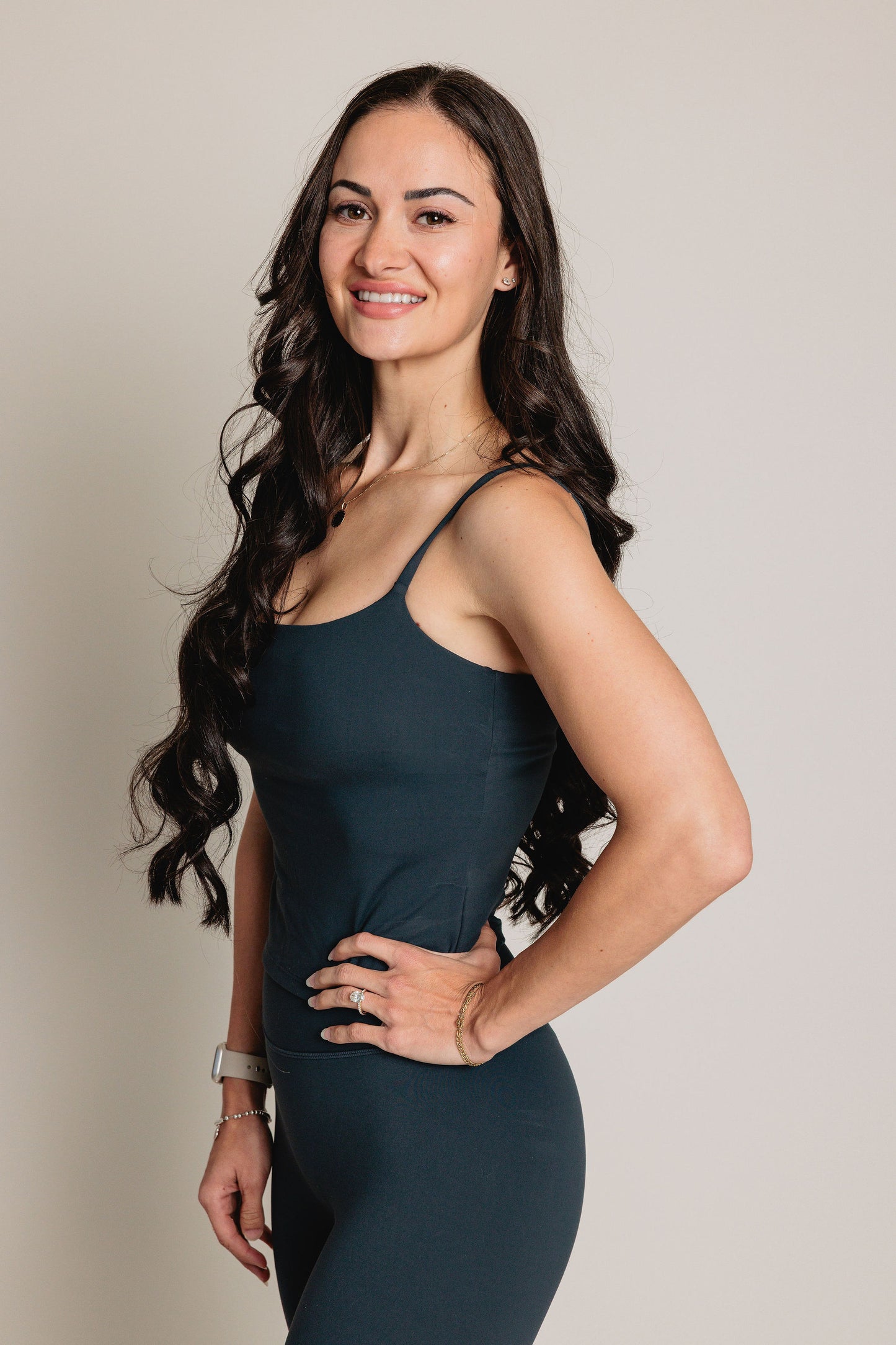 Camisole avec soutien intégré EQUILIBRE - Bleu Charbon