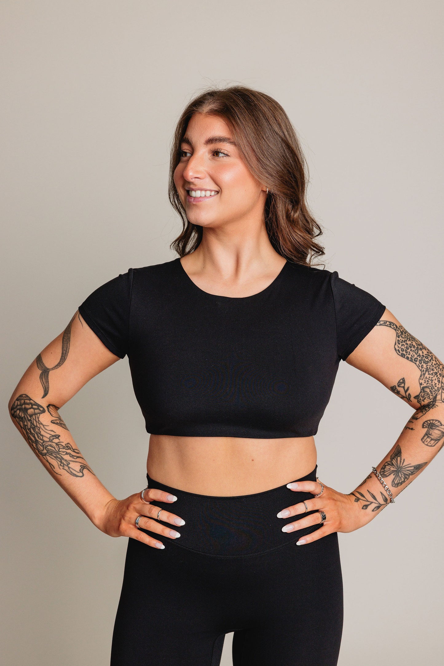 Top court d'entraînement EQUILIBRE - Noir