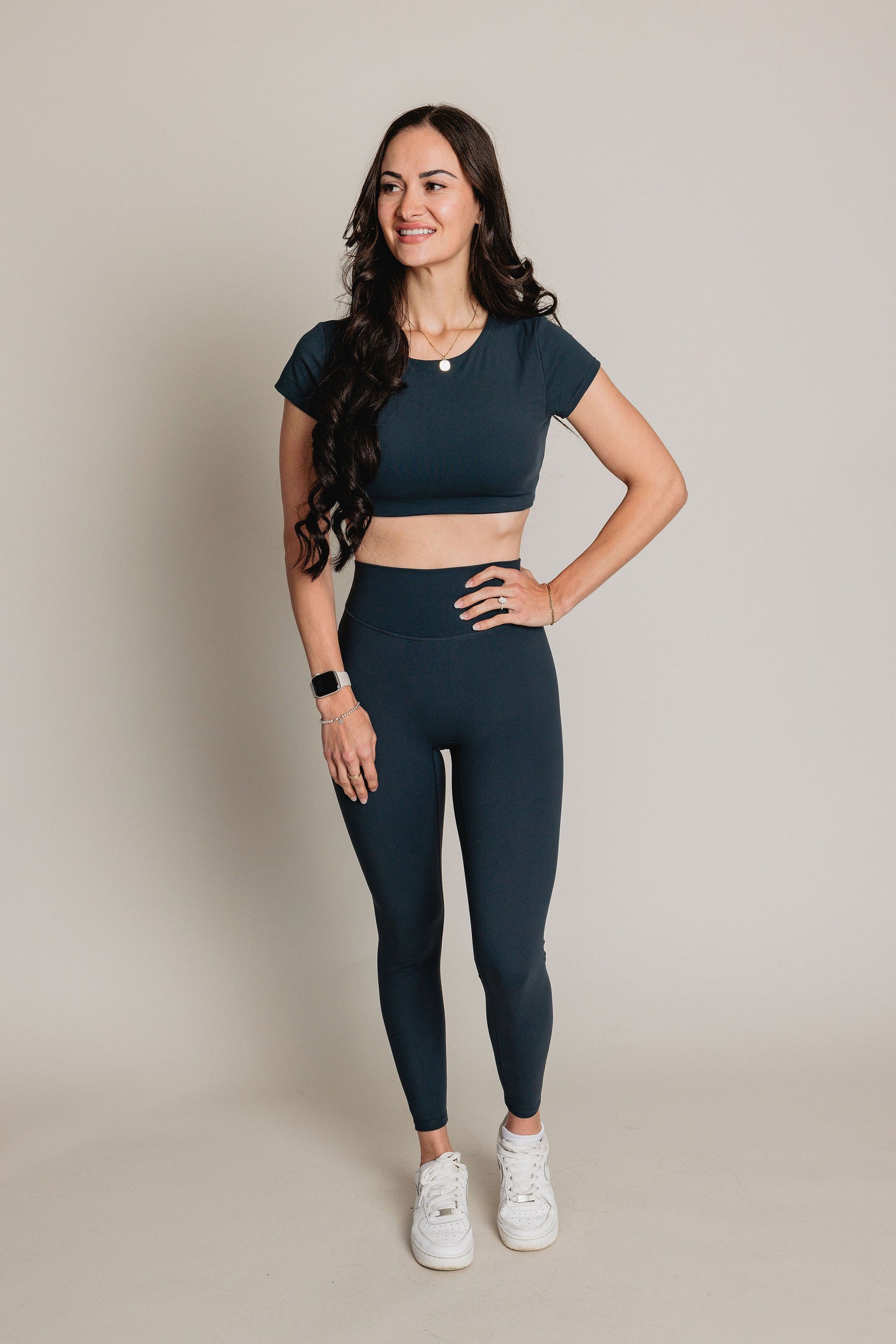 Top court d'entraînement EQUILIBRE - Bleu Charbon