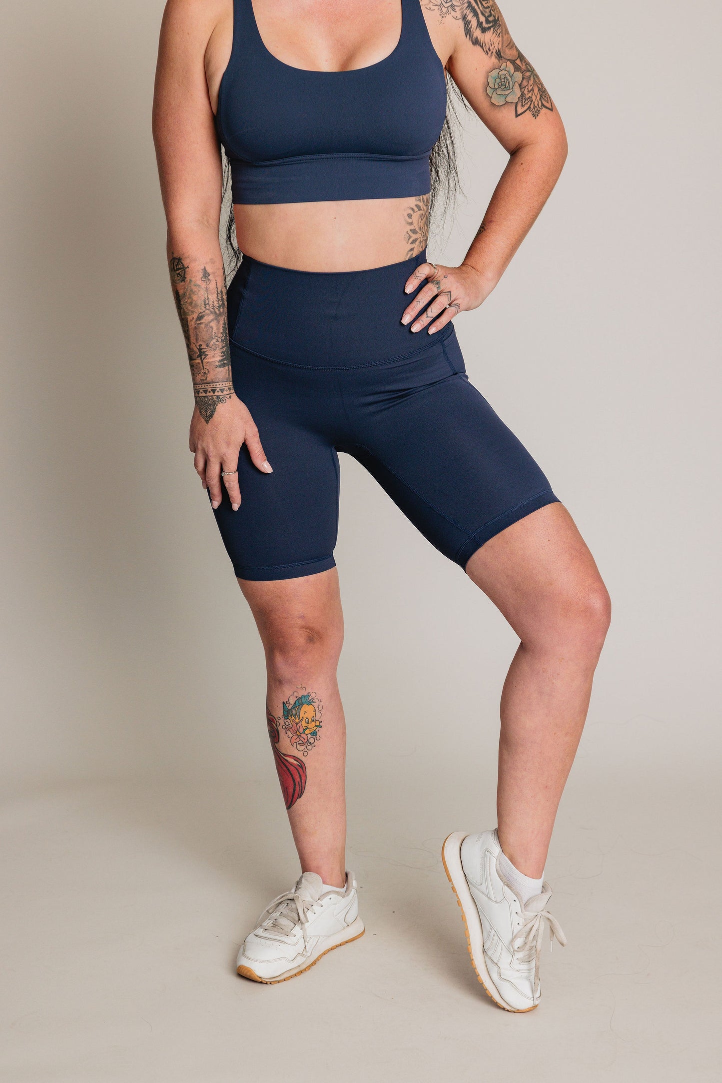 BikerShort Long [poche] LE RUNNER - Navy