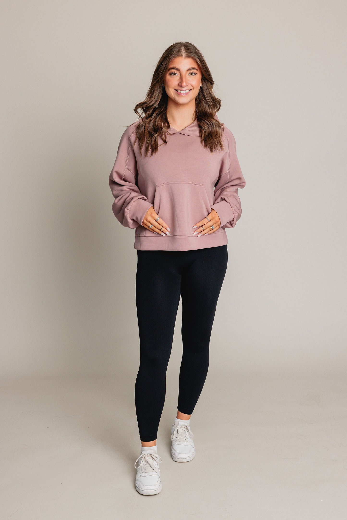 Chandail manches longues à capuchon BLAZE - Blush