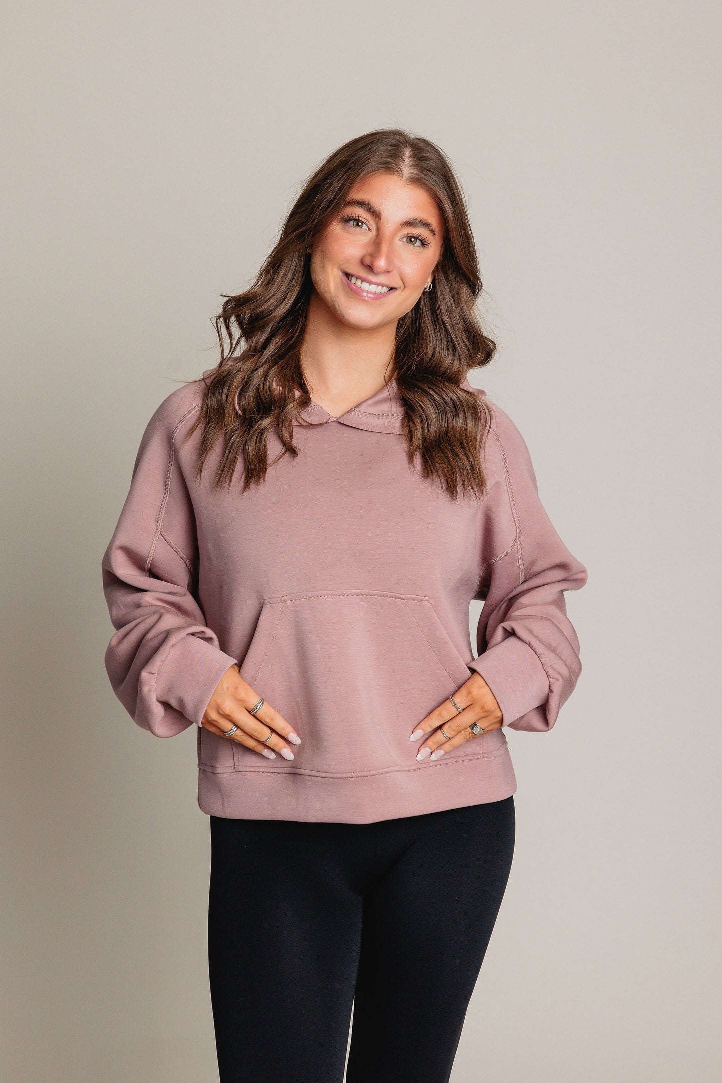 Chandail manches longues à capuchon BLAZE - Blush