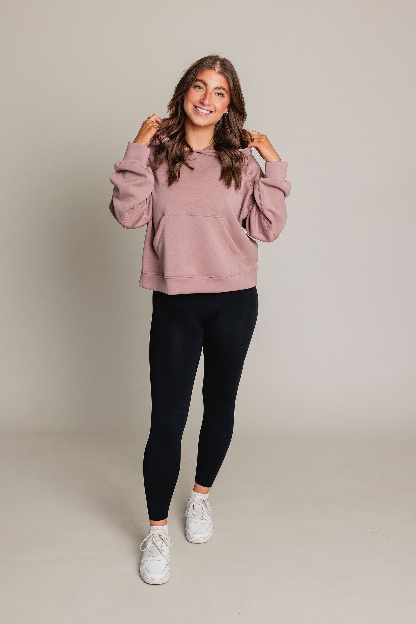 Chandail manches longues à capuchon BLAZE - Blush