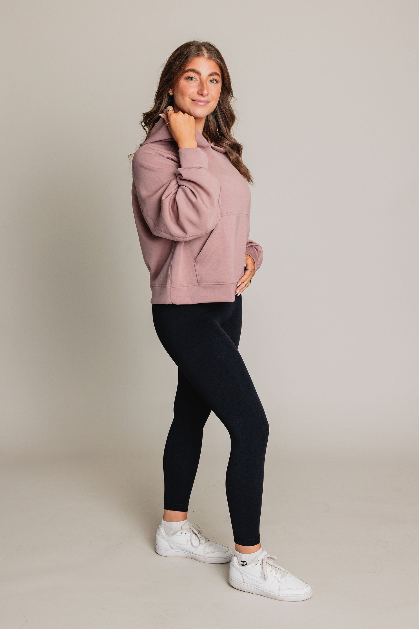 Chandail manches longues à capuchon BLAZE - Blush