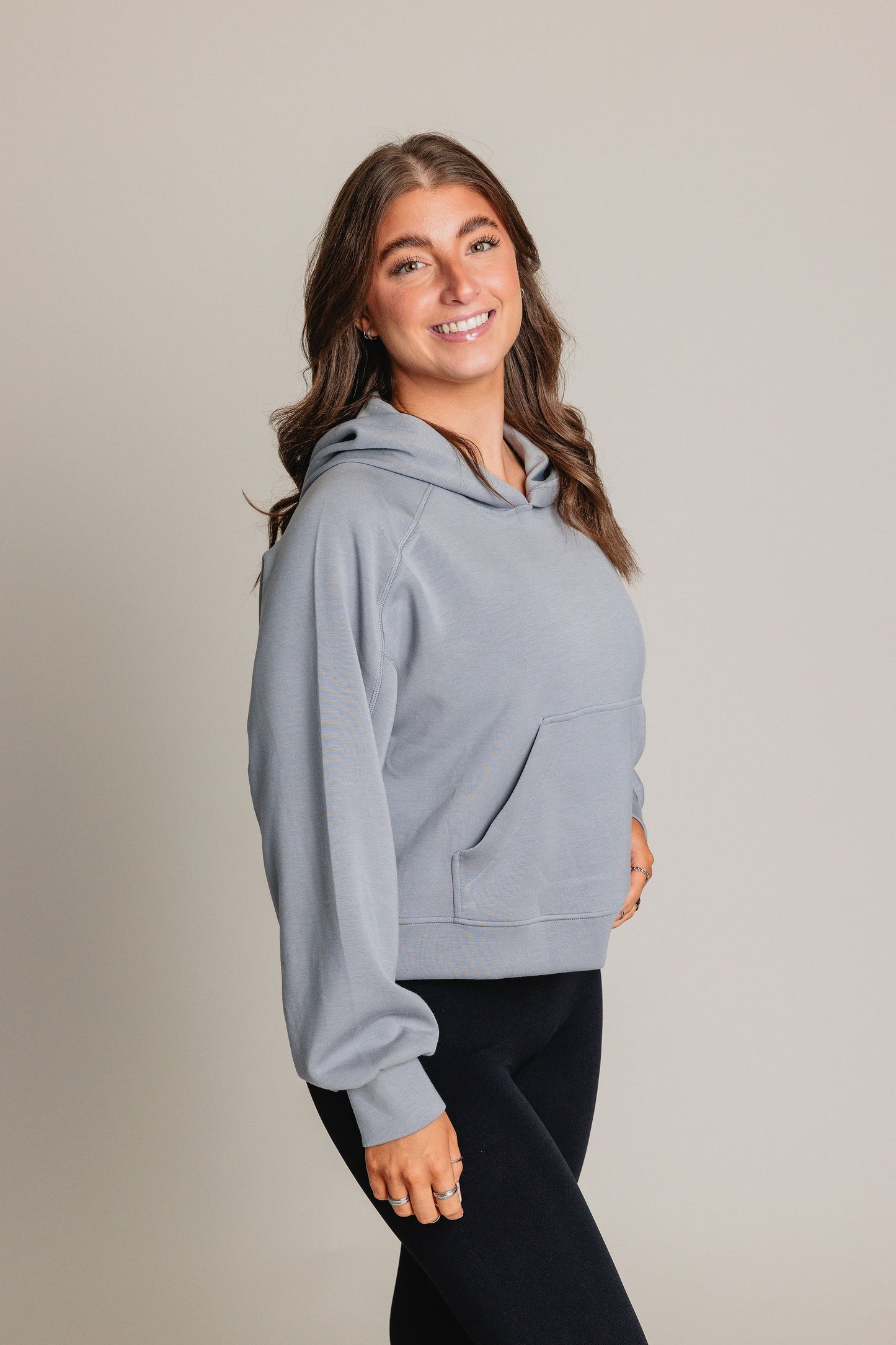 Chandail manches longues à capuchon BLAZE - Bleu Ciel