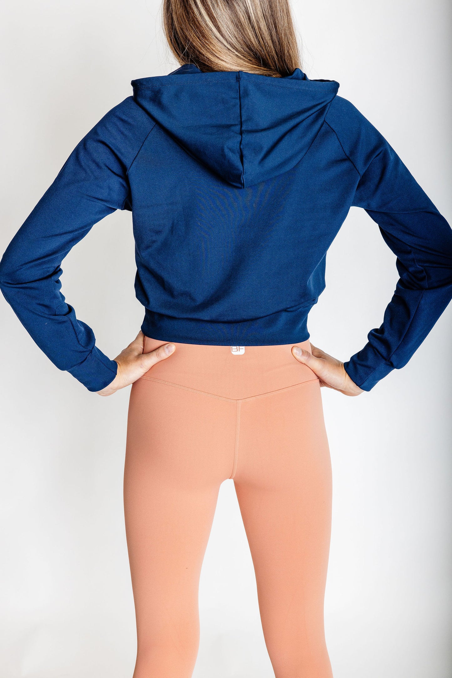 Chandail manches longues à capuchon HOOD FIT - Navy