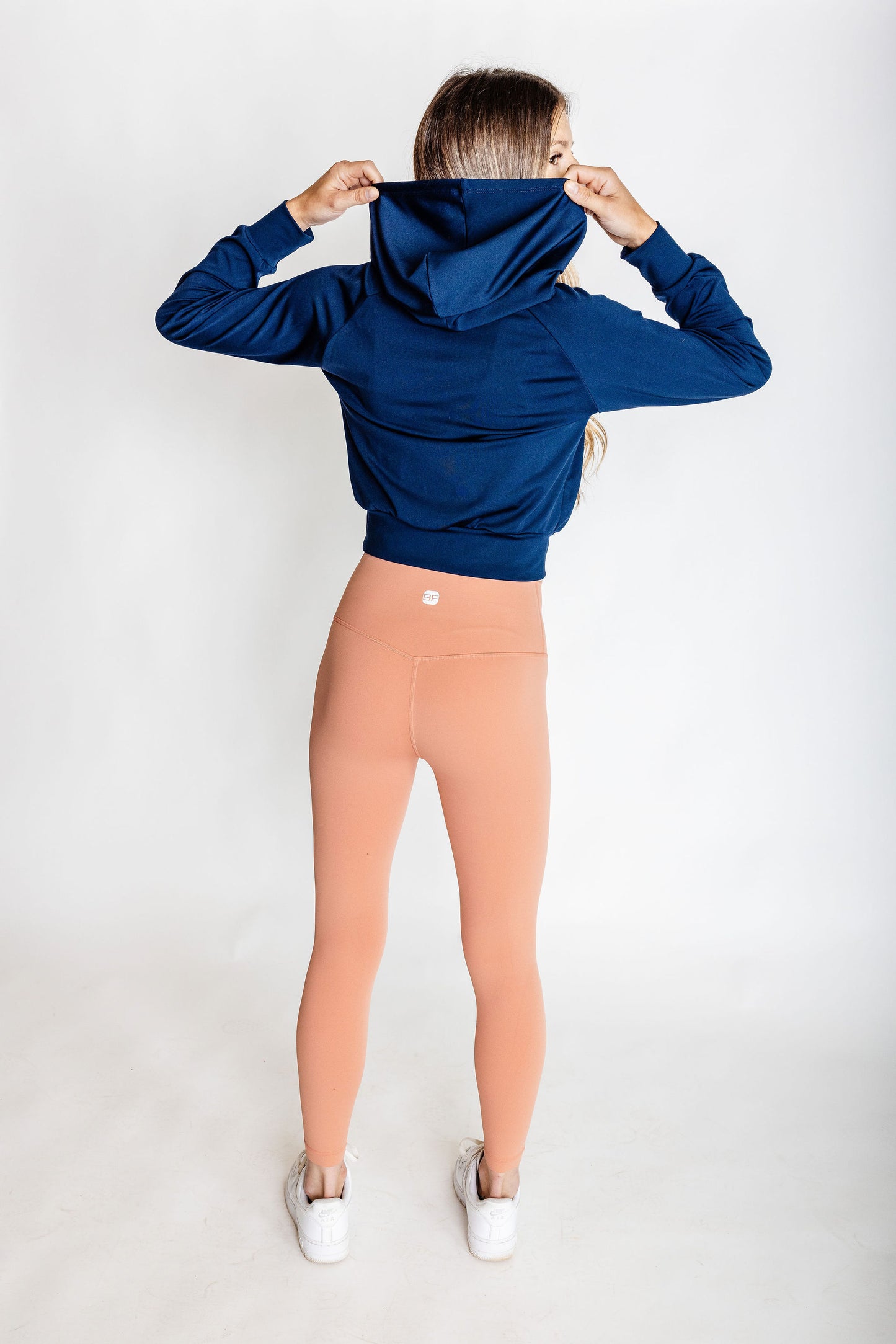 Chandail manches longues à capuchon HOOD FIT - Navy