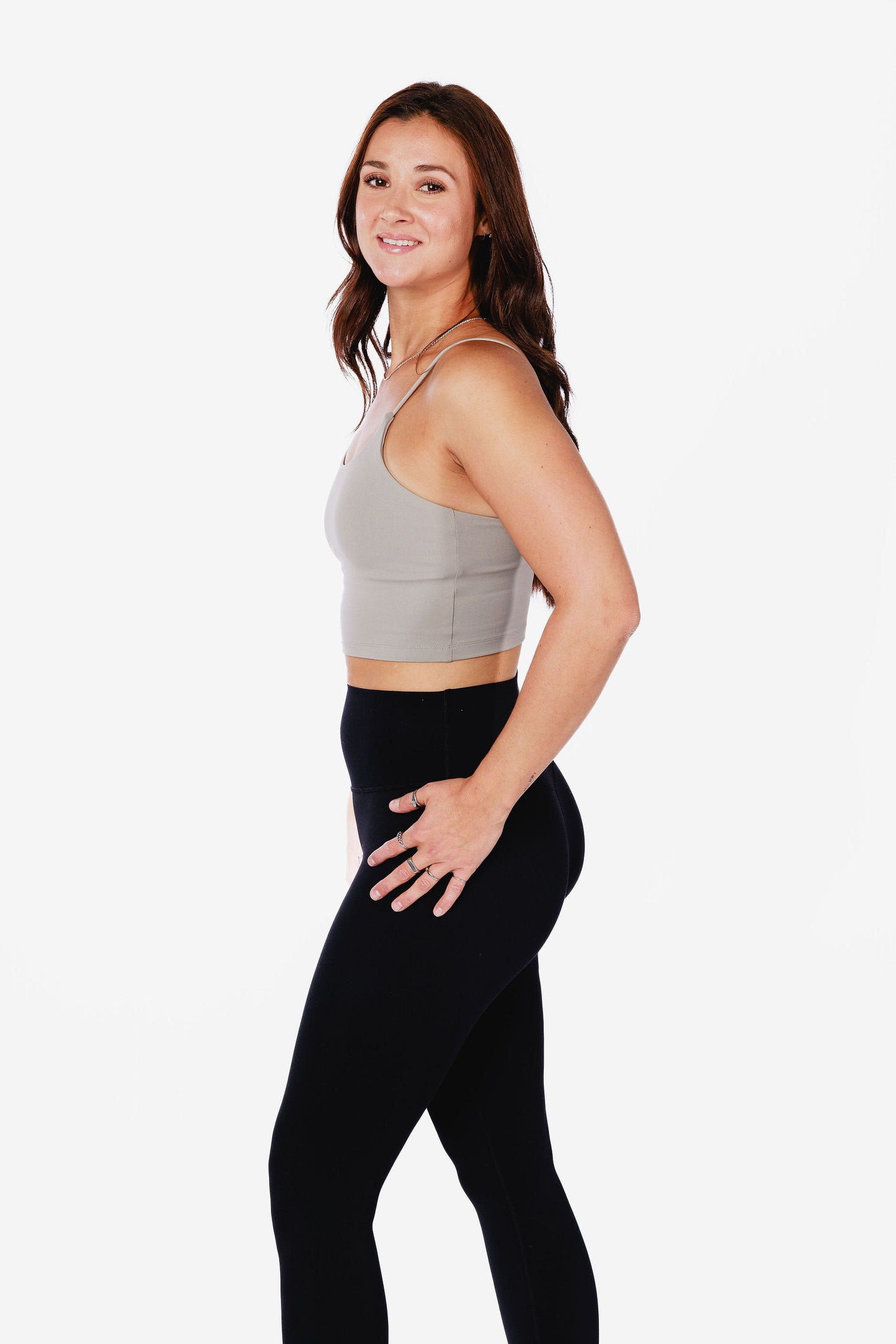 Camisole crop avec soutien intégré MOVE IT - Gris