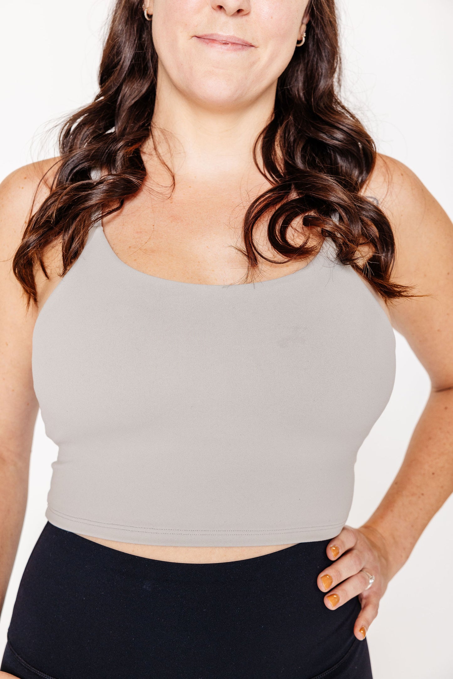 Camisole crop avec soutien intégré MOVE IT - Gris