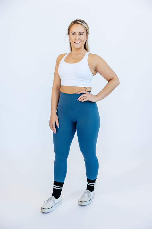 Legging BUILD FOR HER - Bleu Tempête
