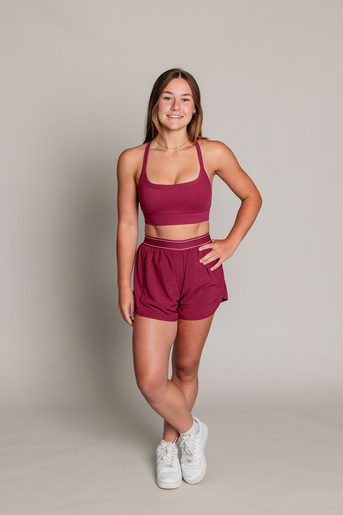 Short de course HYBRID - Cranberry